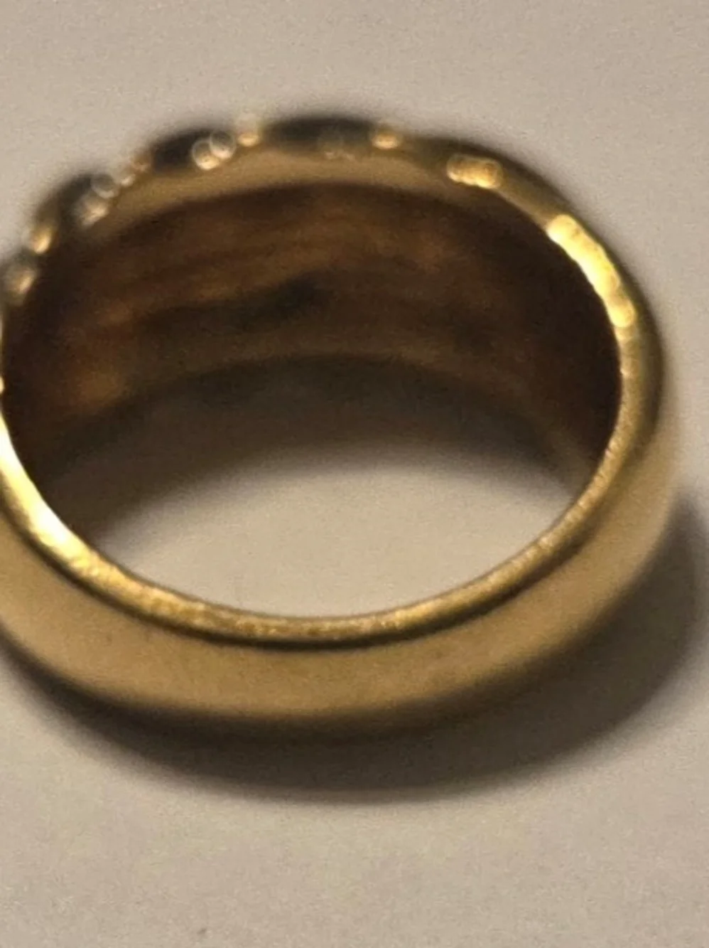 Vintage Gold-Plated and Silver Twisted Band Ring Size 6